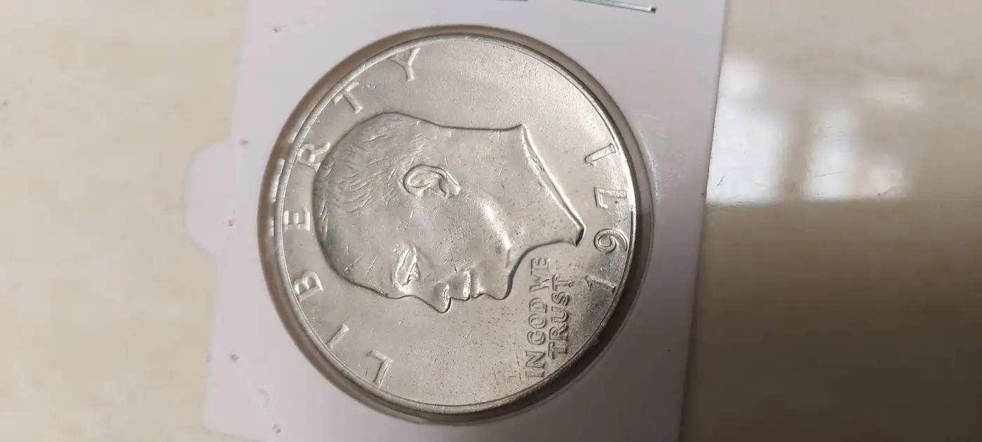 1971-Eisenhower-Dollar-Plated-Or-Normal.-Weight-2.78-G